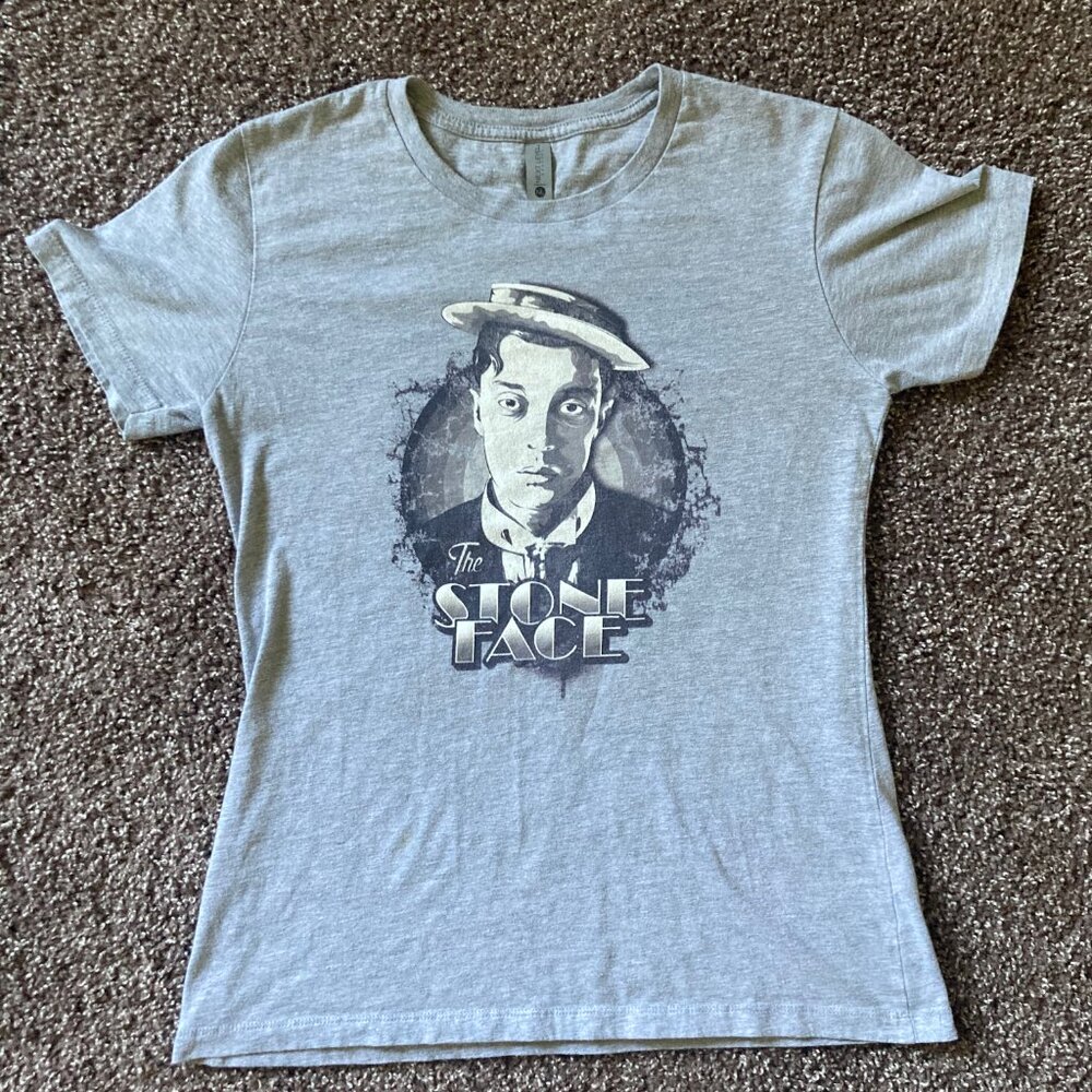 The Stone Face Graphic Tee - Women's Light Gray T-Shirt